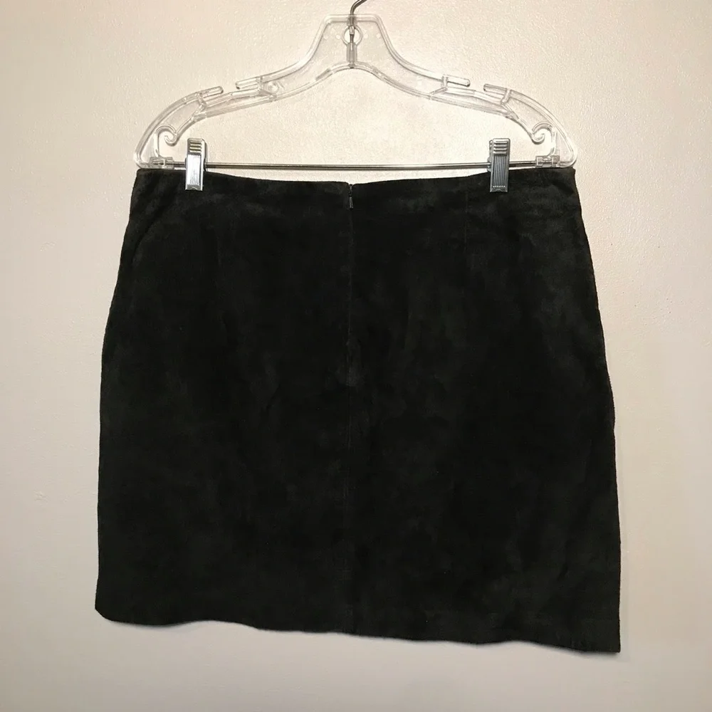 Vintage INC International Concepts Women's Skirt Size 12 Y2K Suede Mini Lined - Picture 8 of 9